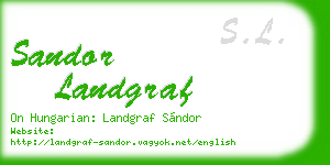 sandor landgraf business card